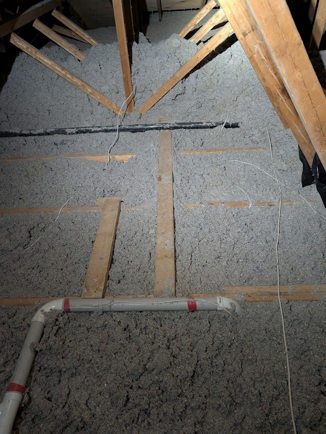 Vaughan attic before new access and raised storage deck